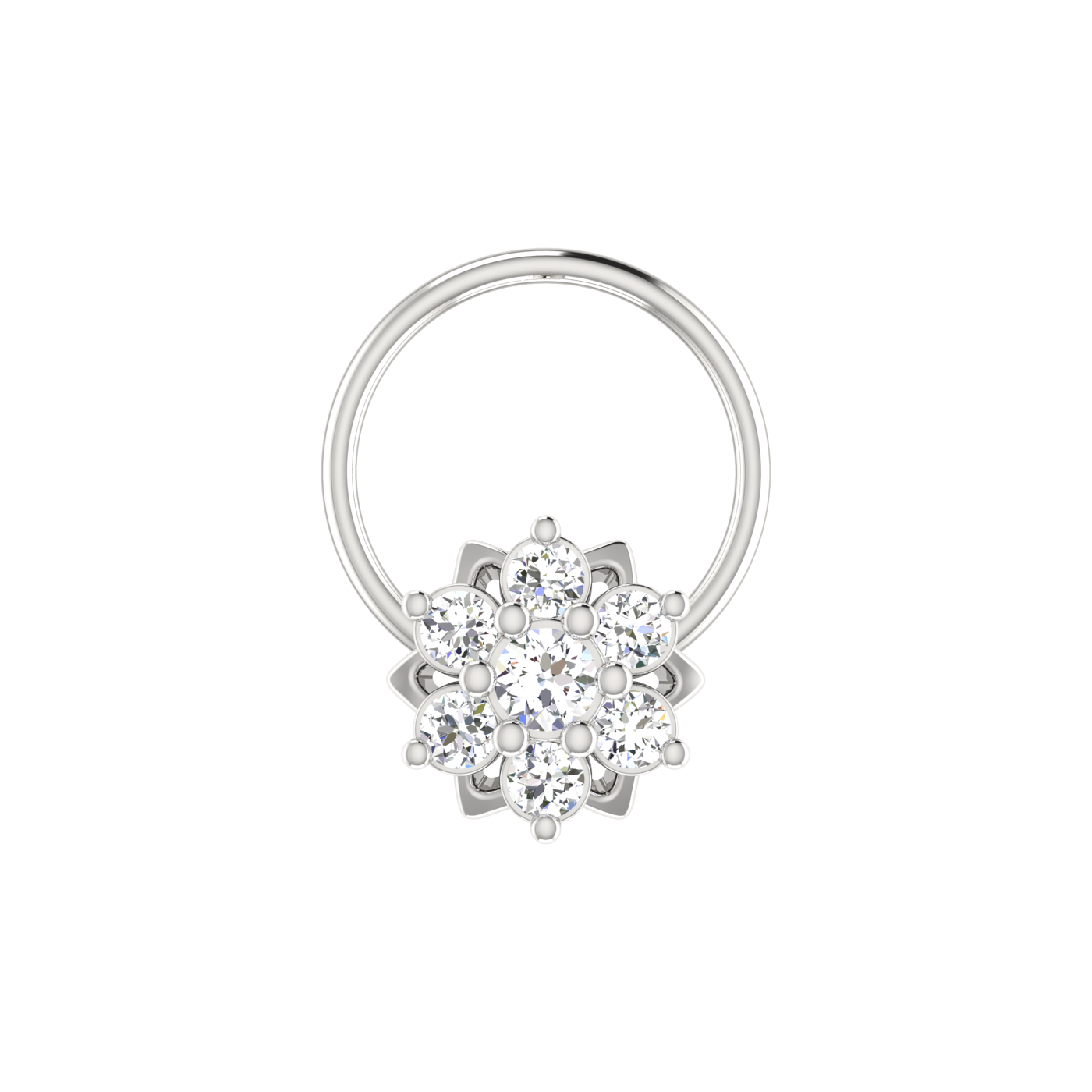 0.11 Carat Natural Diamond Nose Pin - HI Color, VS-SI Clarity.